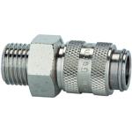 One-hand quick-lock couplings, shut-off at one end DN 5