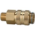 Quick disconnect couplings DN 5, both sides sealing, brass