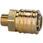 Quick disconnect couplings DN 7.2, both sides sealing, brass