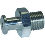Connection nipples for flat suction pads, round