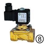 Solenoid valves, closed when de-energised, combined operation