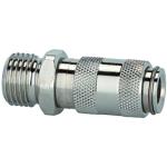 Quick disconnect couplings DN 2.7, nickel-plated brass