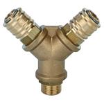 Brass distributors , with quick disconnect couplings DN 7.2