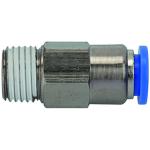 Straight non-return valves with male thread and plug connection, flow direction from tube to port »Blue Series«