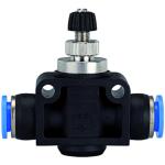 Unidirectional flow control valves with plug connection, straight type »Blue Series«