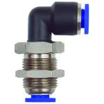 Bulkhead connectors, elbow type, mini
 »Blaue Serie« mini