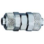 straight connector - Nickel-plated brass