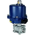 Ball valves with electric actuator