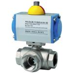 Ball valves with pneumatic actuator